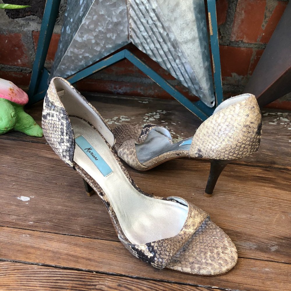Marciano Snake Skin Print High Heels Size 10M